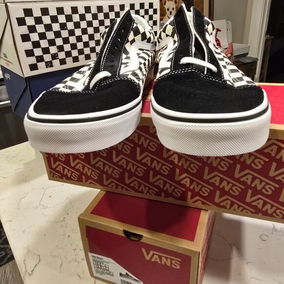 VANS Old Skool Primary Check Black White Checkerboard Men's Sz 10.5 VN0A38G1P0S - Picture 5 of 14